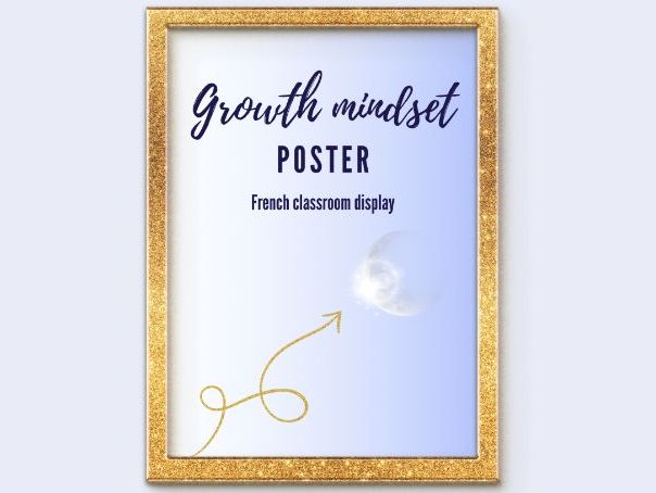 Growth mindset poster – French classroom display