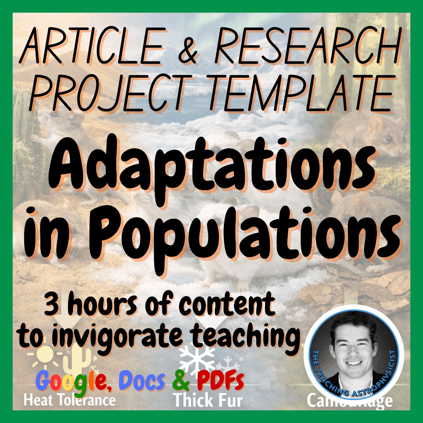 Adaptations in Populations | Biology Science Article + Research Project Template