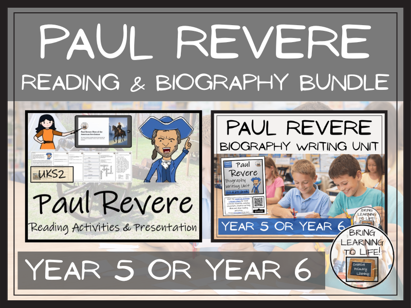 Paul Revere Reading Comprehension & Biography Bundle | UKS2