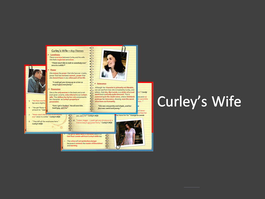 Curley's Wife - Key Themes -  Of Mice and Men