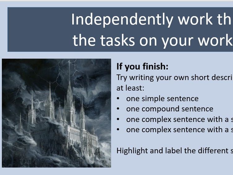 Sentence Structures - Gothic - KS2/KS3