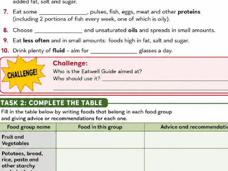 Eatwell Guide Task