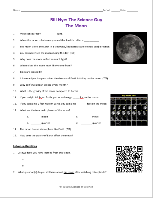 Bill Nye The Science Guy Worksheets