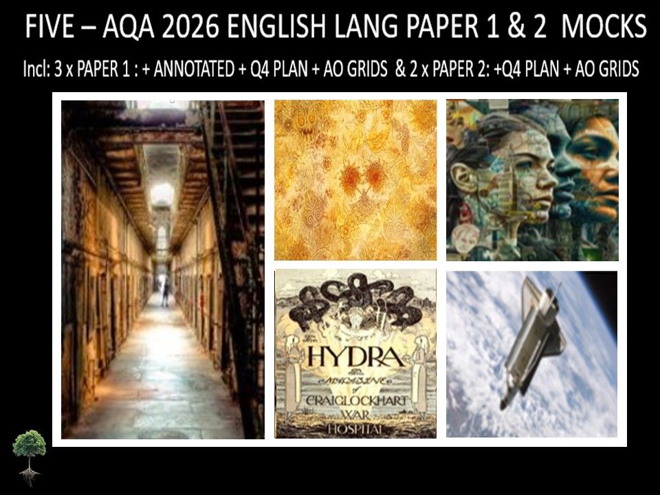 FIVE - AQA PAPER 1 & 2 | 2026 FULL MOCKS | ANNOTATED | Q4 PLAN | AO GRIDS