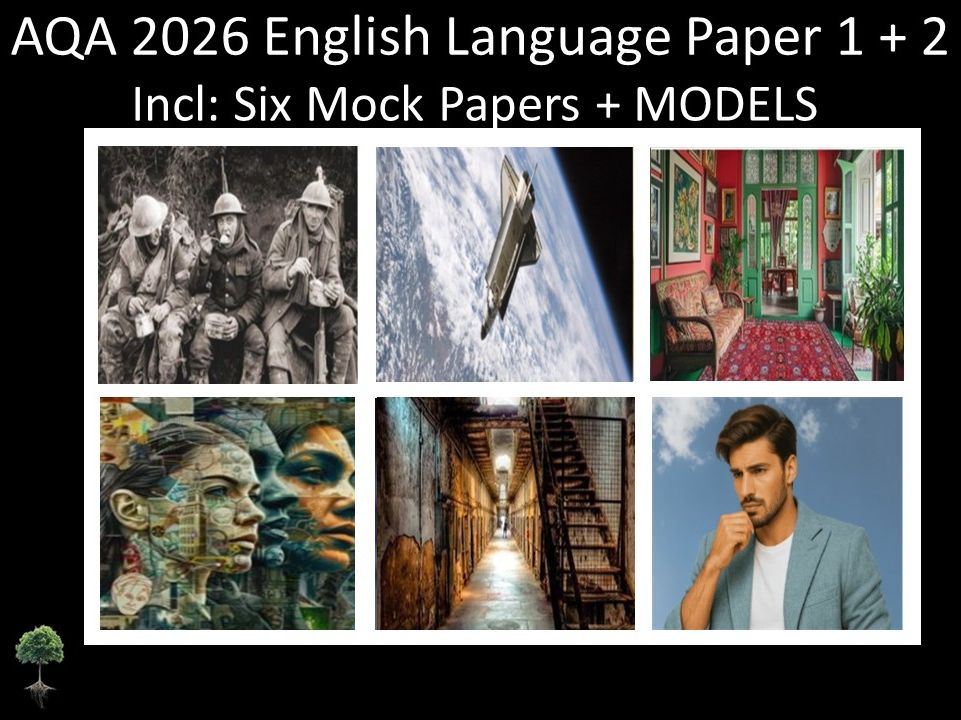 Six AQA 2026 English Language Paper 1 + 2 Mocks | MODELS