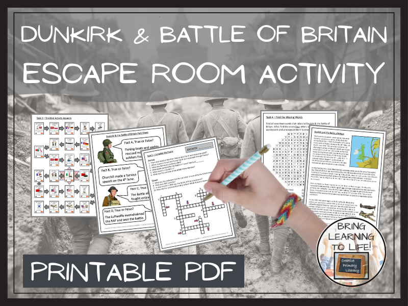 Dunkirk and the Battle of Britain Escape Room Activity