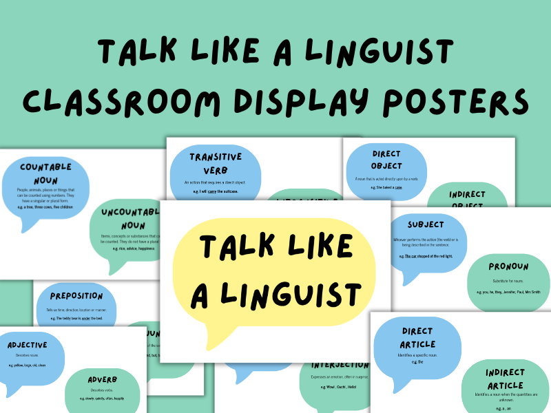 Talk Like a Linguist | Classroom Display Poster