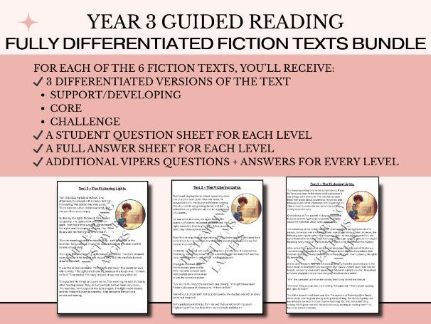 Year 3 Differentiated Fiction Guided Reading Texts