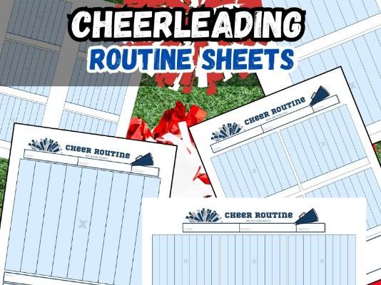 Cheerleading Choreography Routine Sheets - 5 pages 8.5x11" | digital download | cheerleading