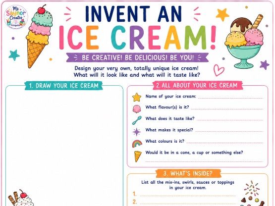 Invent an Ice Cream | KS2 Creative Writing & Summer Design Activity