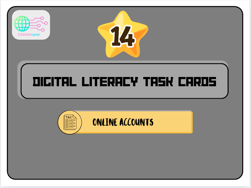 Digital Literacy Task Cards – Theme 14: Online Accounts & Social Media