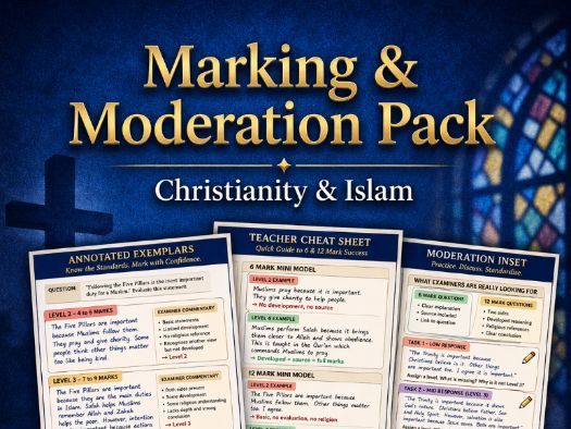 AQA GCSE RS (8062) – Marking & Moderation Pack | Christianity & Islam | Teacher CPD
