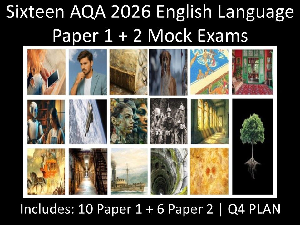 Sixteen 2026 AQA English Language Paper 1 + 2 Mocks | Q4 Plan