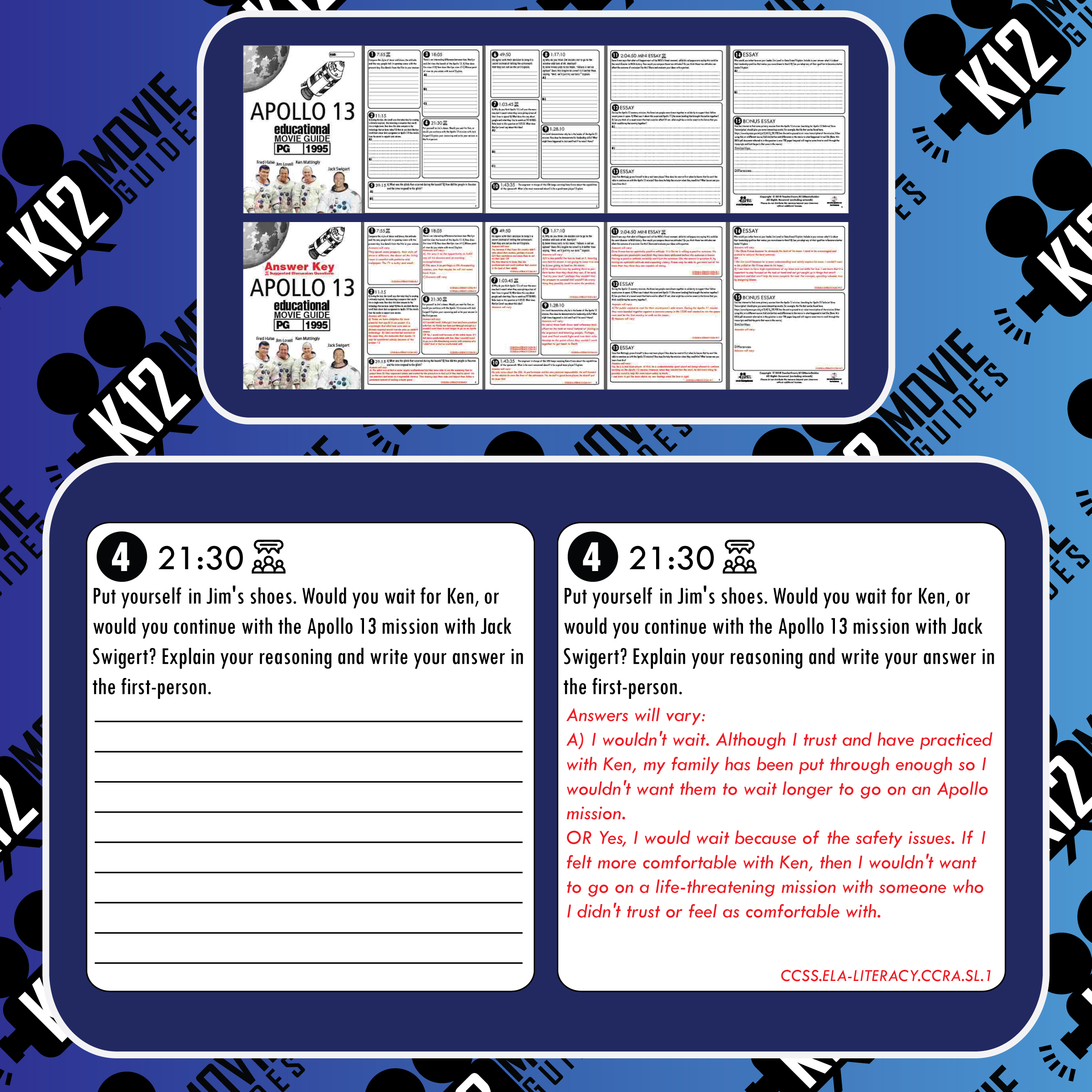 Apollo 13 Movie Guide Questions Worksheet Google Formats PG
