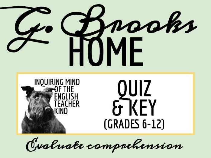 “Home” by Gwendolyn Brooks Quiz and Answer Key