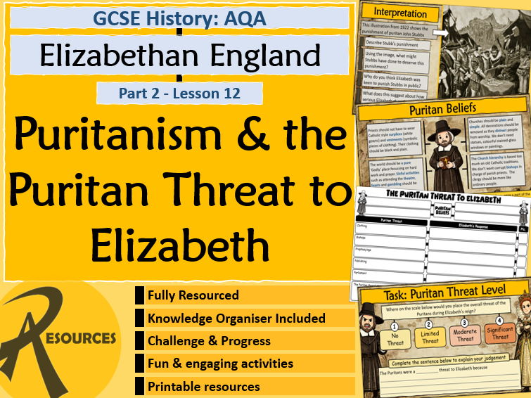 Puritan Threat to Queen Elizabeth - Elizabethan England - AQA GCSE