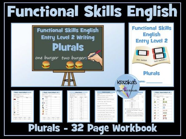Functional Skills English - Entry Level 2 - Writing - Plurals