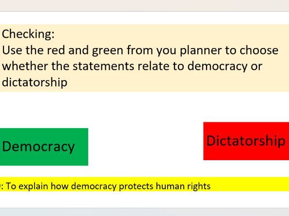 Democracy and the History of Democracy in the UK.