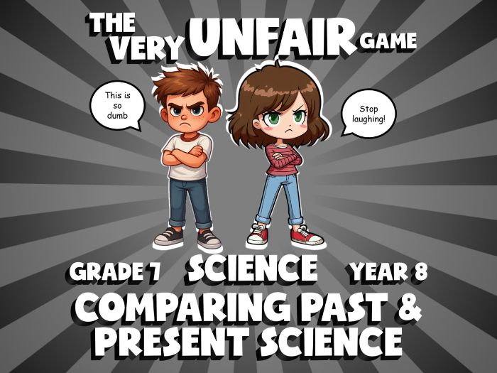 Comparing Past & Present Science VERY UNFAIR GAME | No-Prep Year 8 Science Review Activity