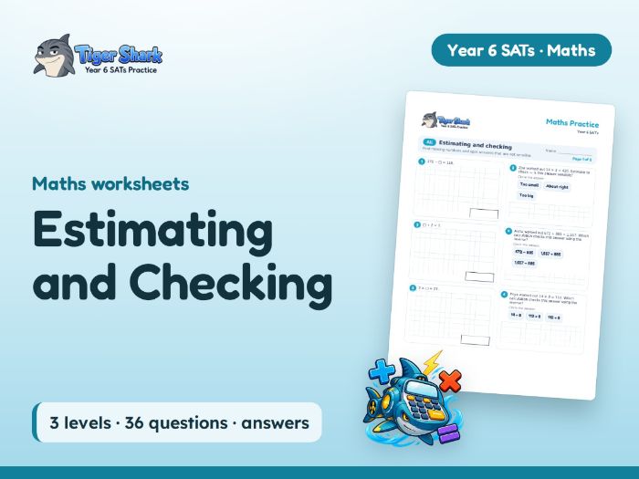 Estimating and Checking Worksheets: Year 6