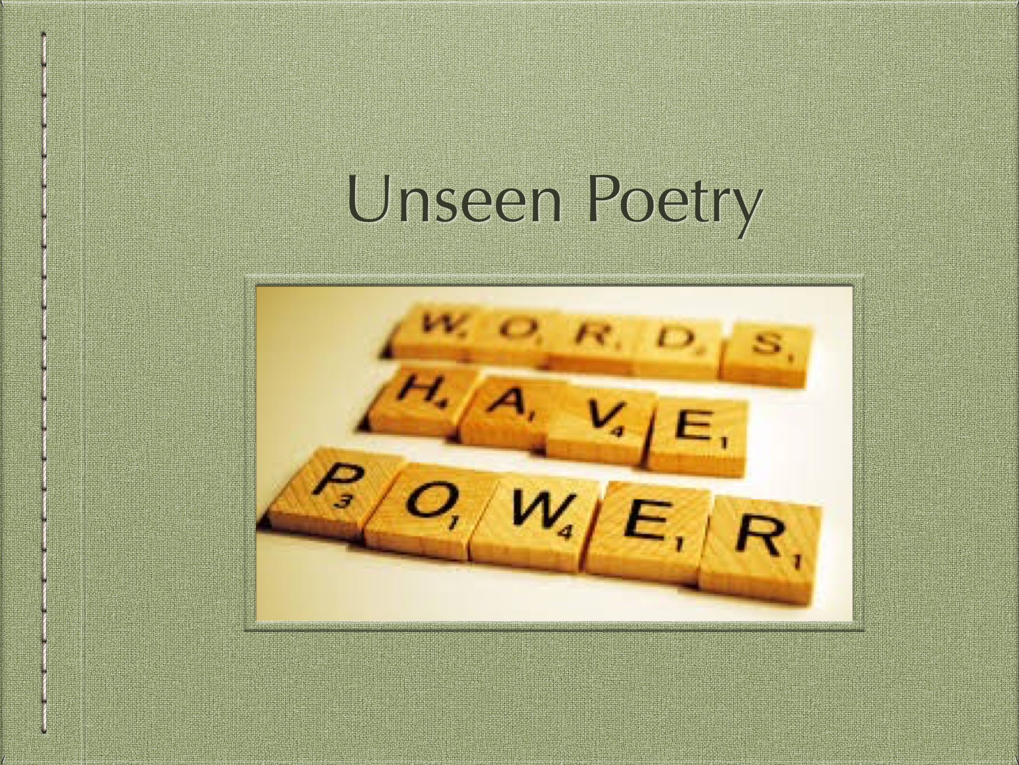 Unseen Poetry