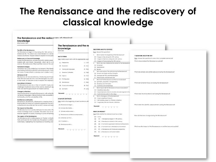 The Renaissance and the rediscovery of classical knowledge | Teaching ...
