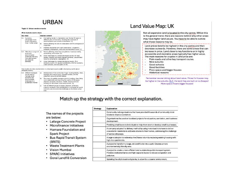 REVISION URBAN - iGCSE Edexcel Geography