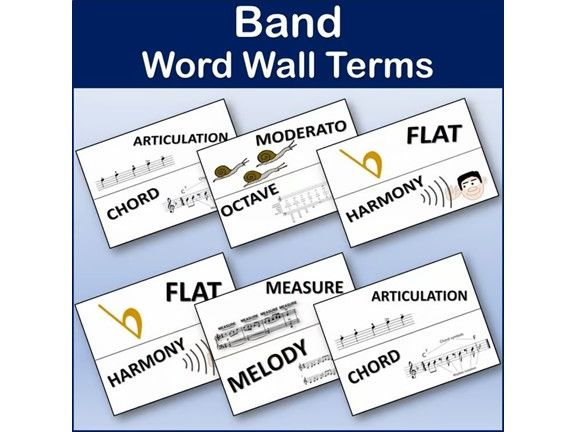 25 Band Word Wall Terms - Printable