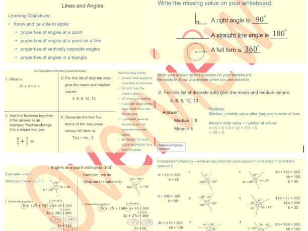 Higher GCSE: Angles Lesson 1: Angles Lines and Triangles