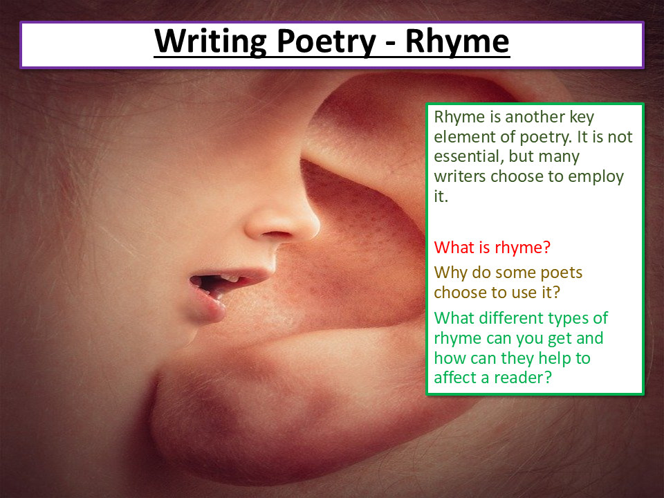 Poetry Writing Rhyme