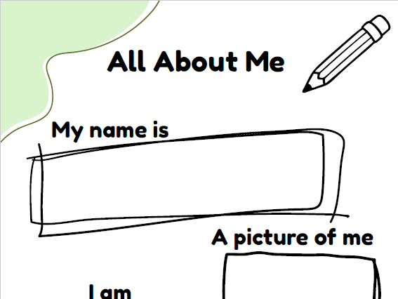 All About Me Worksheet | Reception Transition Activity | EYFS