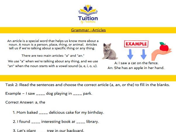 11. Year 3 - Reading Comprehension & SPaG