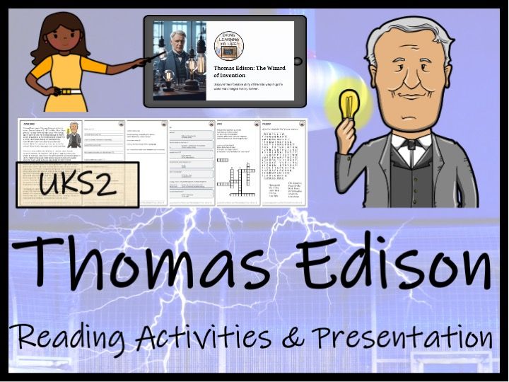 Thomas Edison Reading Passage Comprehension Activities | Year 5 or Year 6