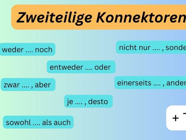 German B1-B2 Zweiteilige Konnektoren