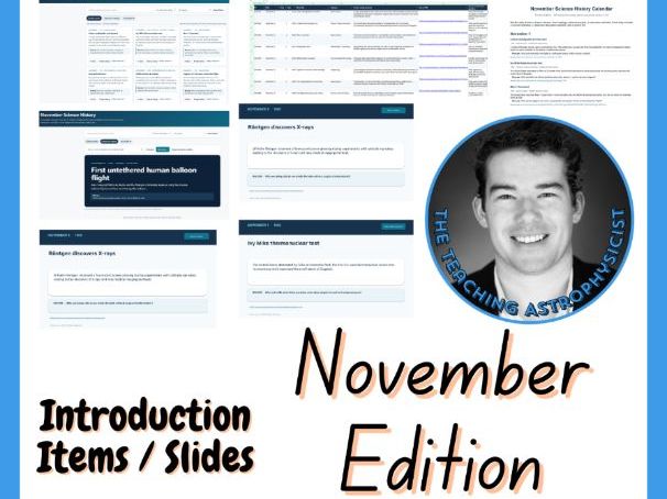 November Science On This Day - 109 items - Various Formats Set
