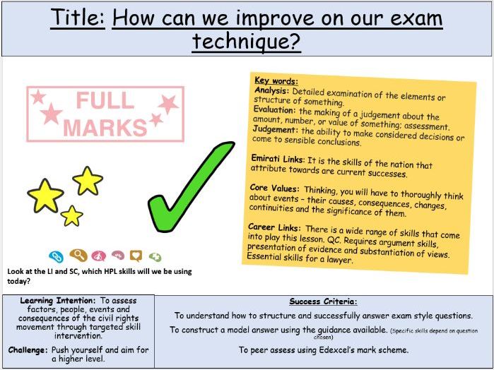 IGCSE Paper 1: USA Exam Skills