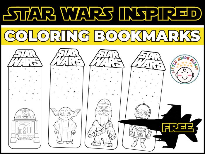 Star Wars Coloring Bookmarks | 4 Designs