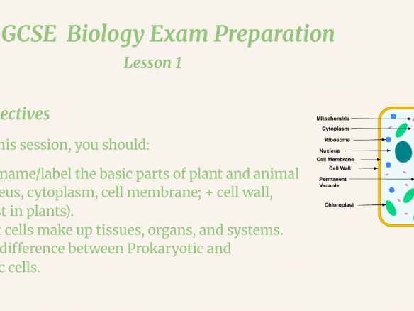 GCSE Biology - Cell Structure Lesson Pack