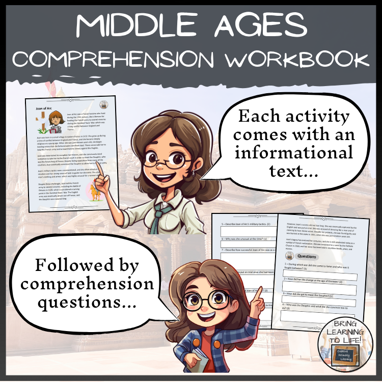 Middle Ages Reading Comprehension Workbook | Year 5 or Year 6 ...