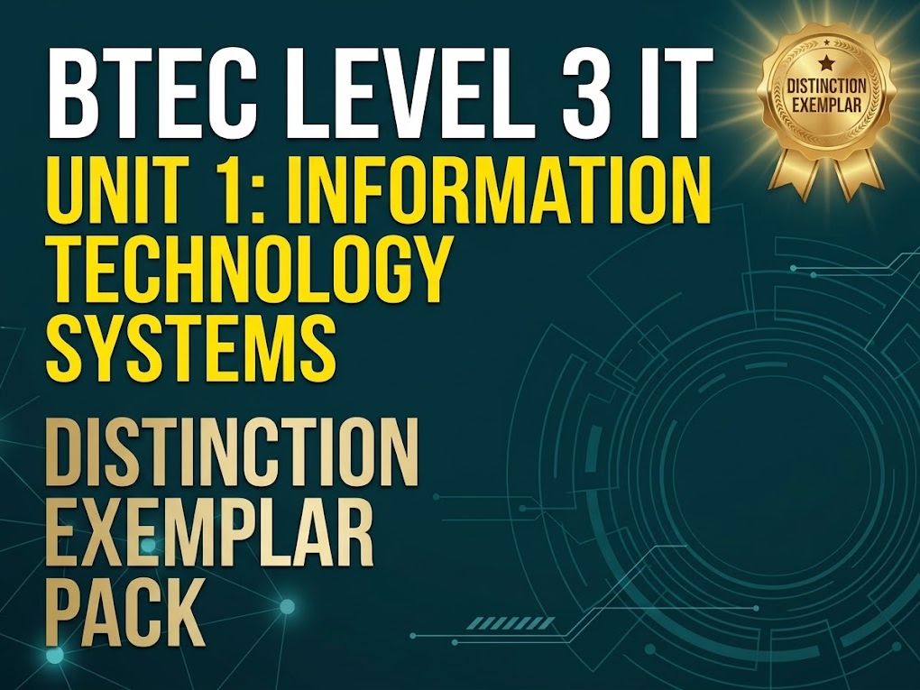 BTEC Level 3 IT Unit 1 Distinction Bundle