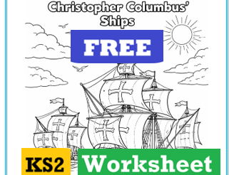 Free Christopher Columbus Worksheet KS2 | Explorers Colouring Sheet