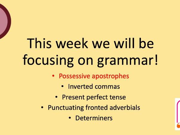 SPaG activities (5 days worth)