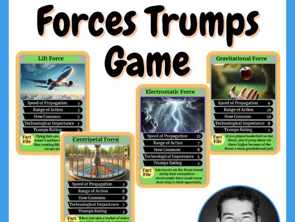 Forces Science Review Game - Physics - 10th 11th Grade Test Prep - Top Trumps