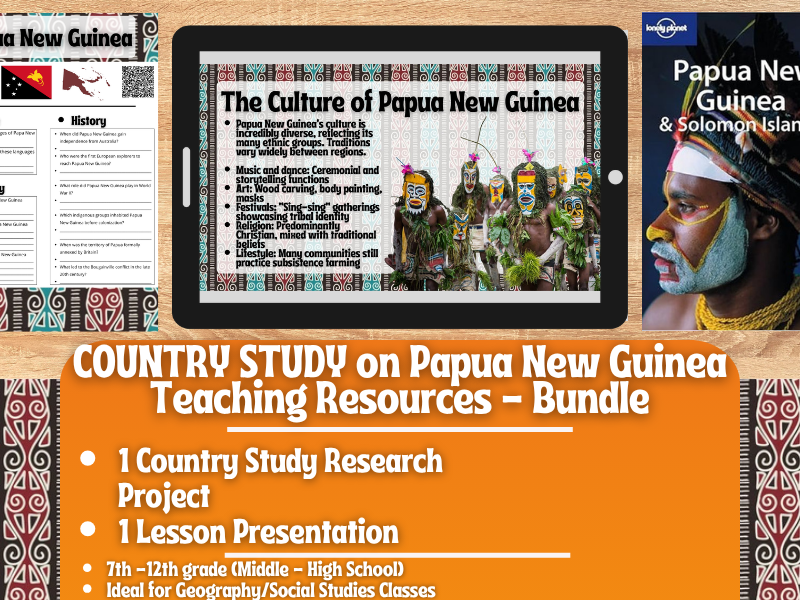Country Study Teaching Resources - Papua New Guinea - Social Studies + Geography