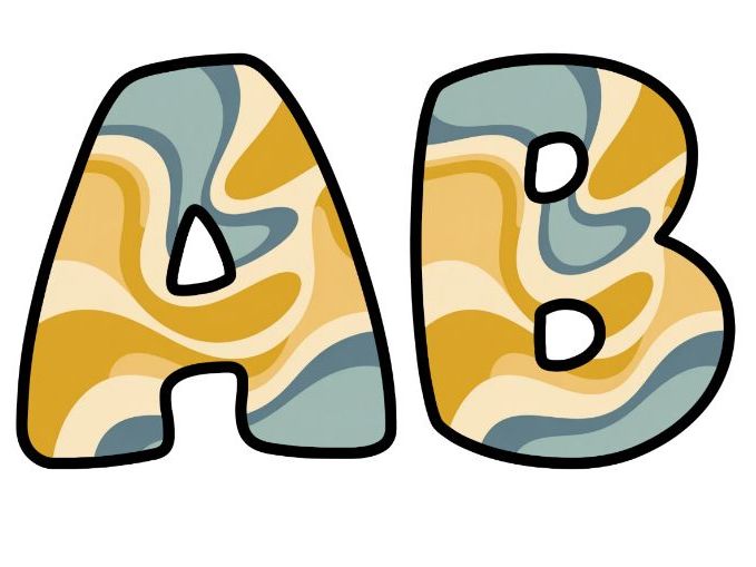SEL Blue Yellow Calming Classroom Display Lettering Set | Upper & Lowercase Letters, 0-9 and Signs
