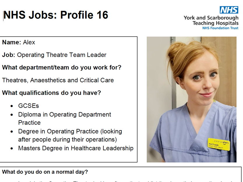 NHS Career Profiles (Primary Version)