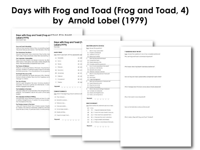 Days with Frog and Toad (Frog and Toad, 4) by Arnold Lobel (1979 ...