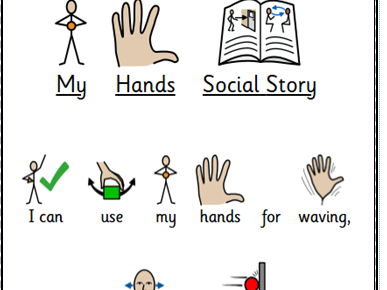 Social story about hands