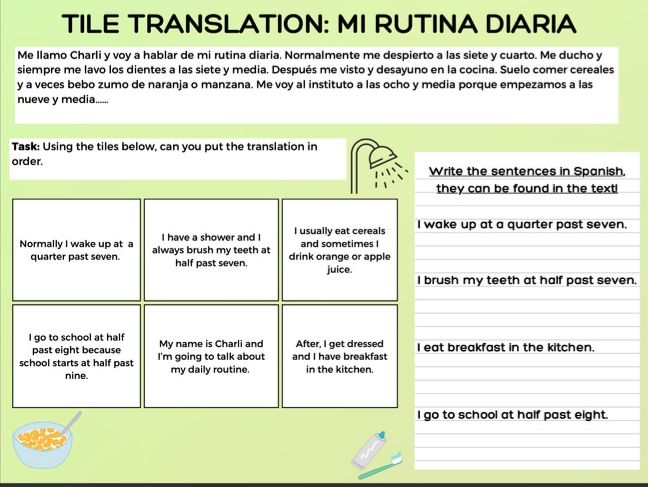 Rutina Diaria Tile Translation