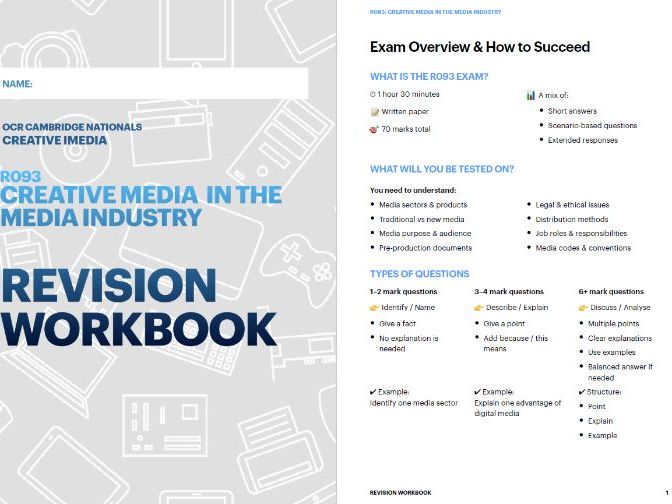 iMedia R093 Revision Booklet - 16 lessons!